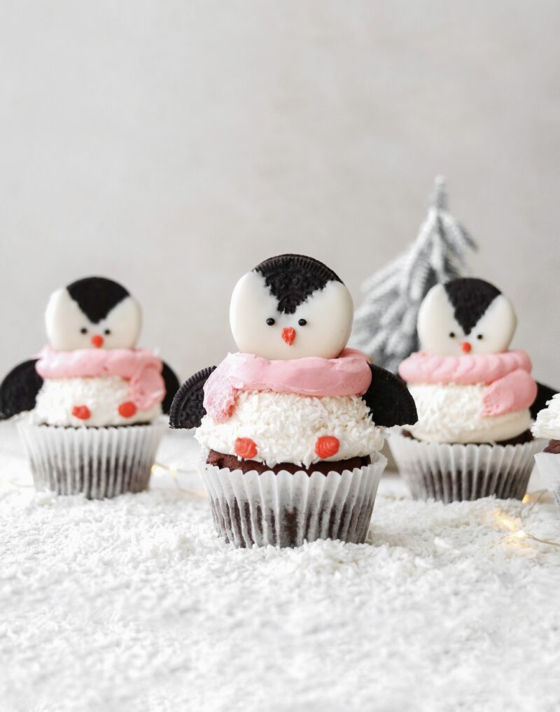Vegan Chocolate Penguin Cupcakes