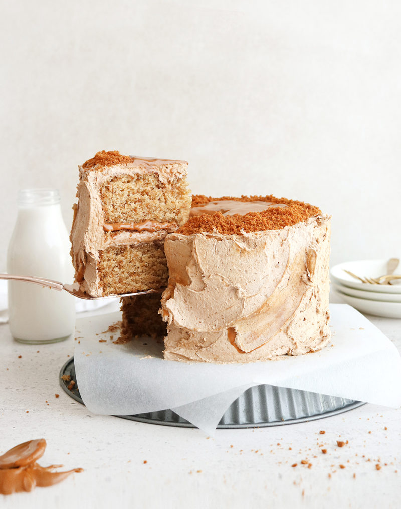 Small Batch Vegan Biscoff Cake