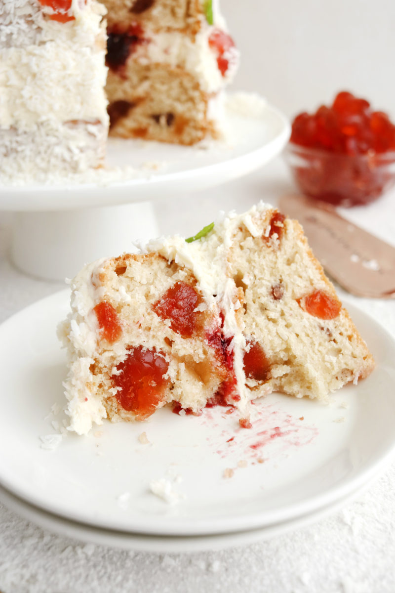 Small Batch Cherry and Coconut Cake