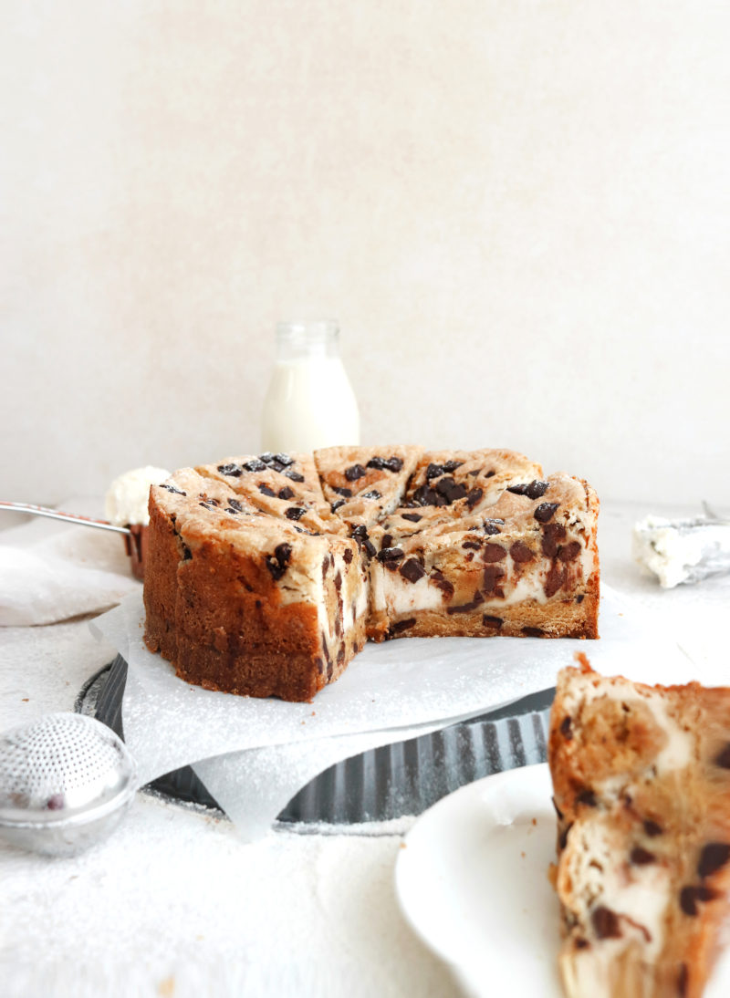 Baked Chocolate Chip Cookie Dough Cheesecake
