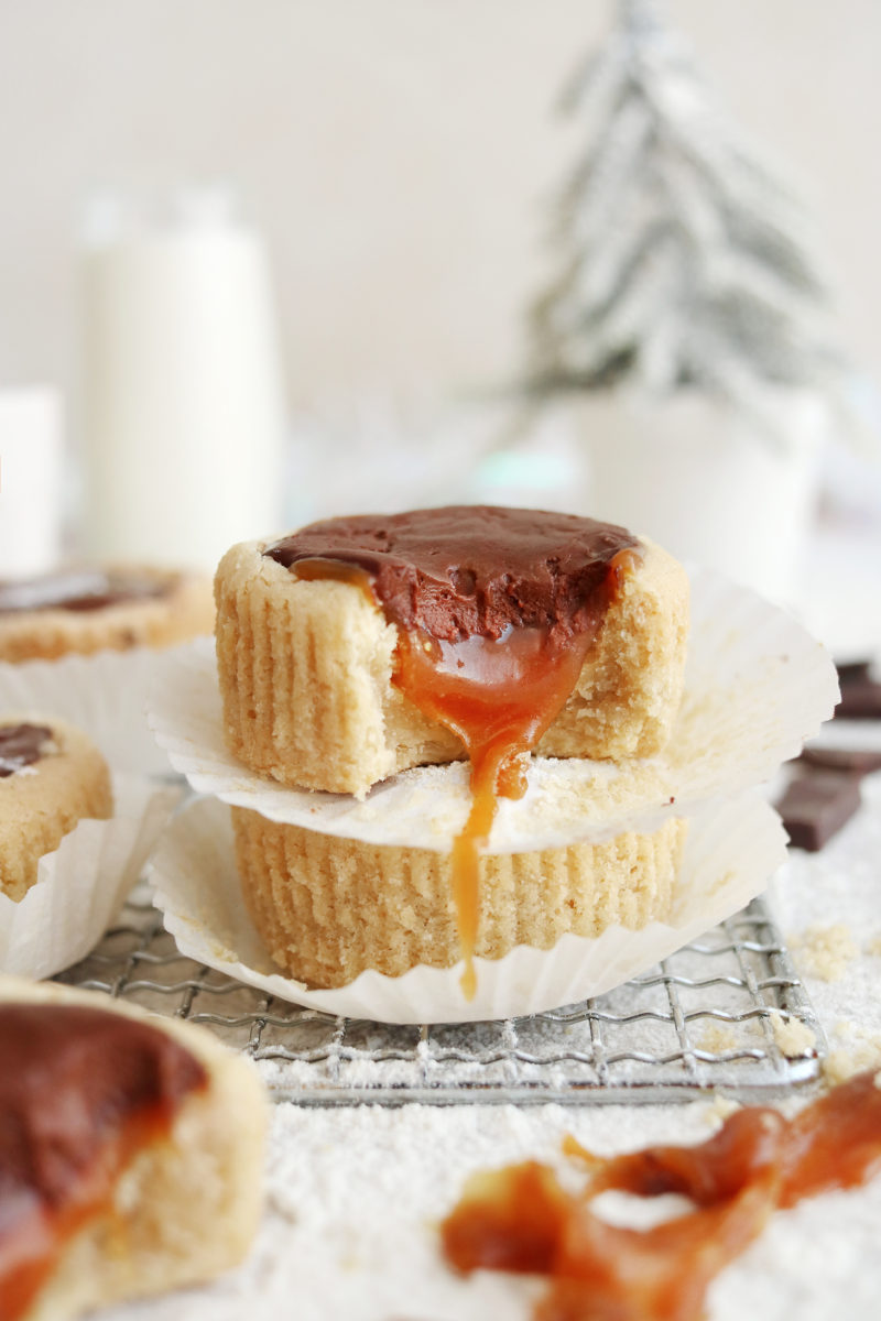 Vegan Twix Cookie Cups