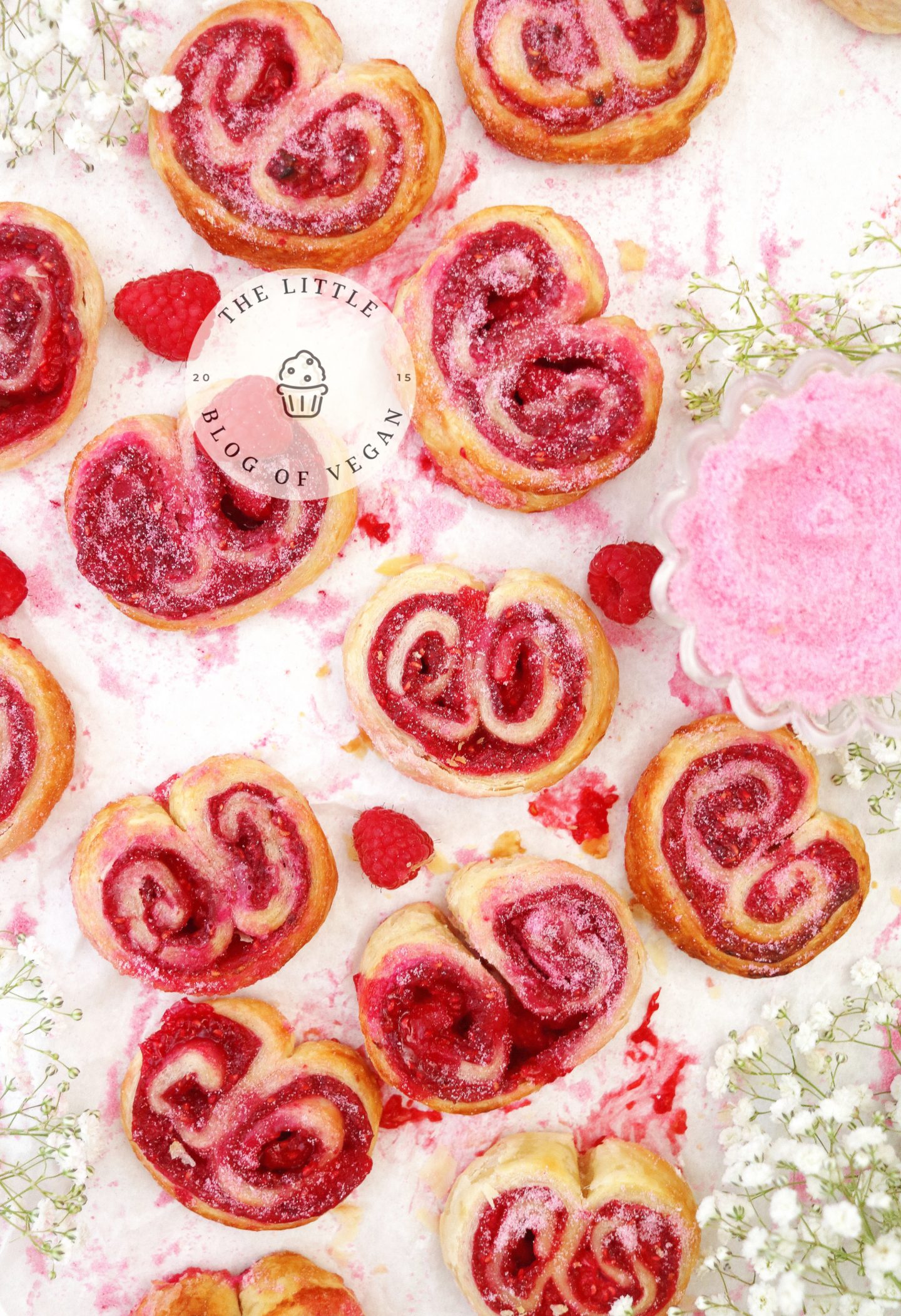 Vegan Raspberry Puff Pastry Hearts - The Little Blog Of Vegan