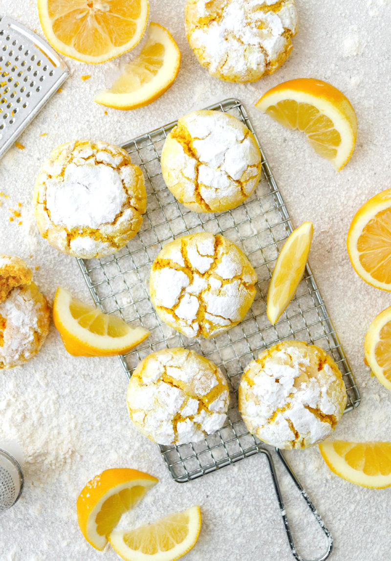 Vegan Lemon Crinkle Cookies