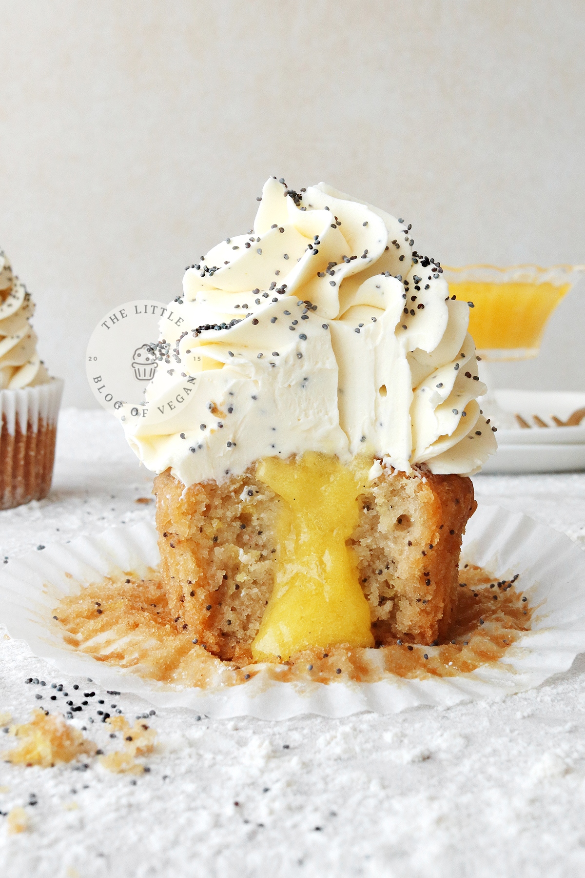 Gluten-free Lemon Poppyseed Cupcakes