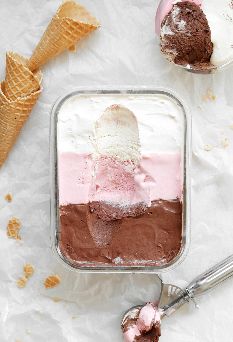 Vegan Neapolitan Ice-Cream