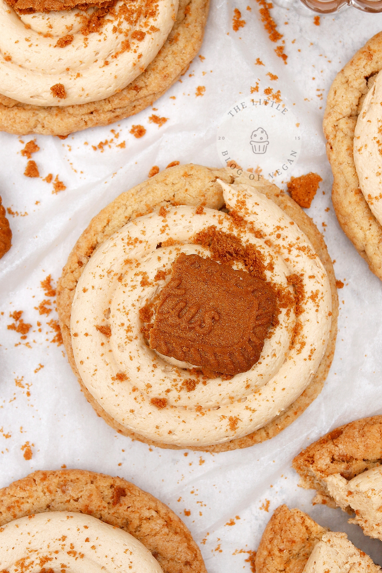 Vegan Biscoff Crumbl Cookies - The Little Blog Of Vegan