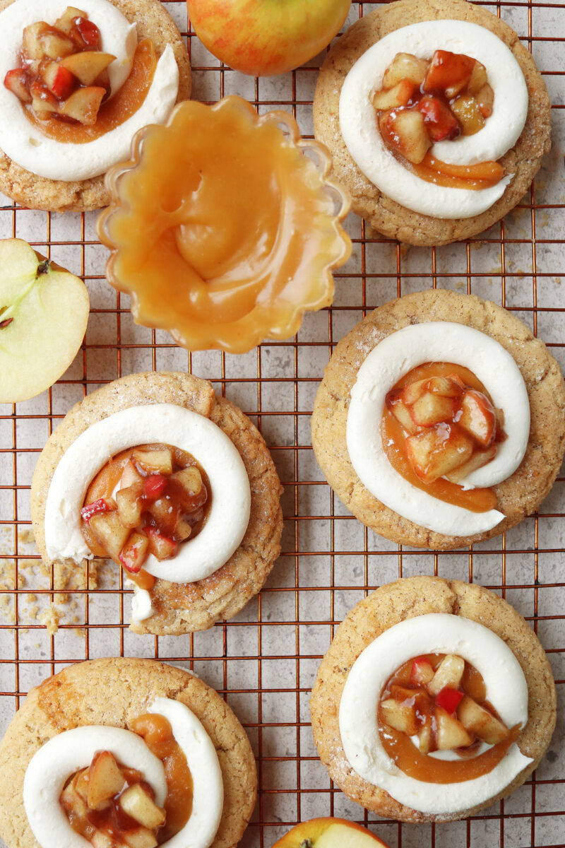 Vegan Caramel Apple Cookies