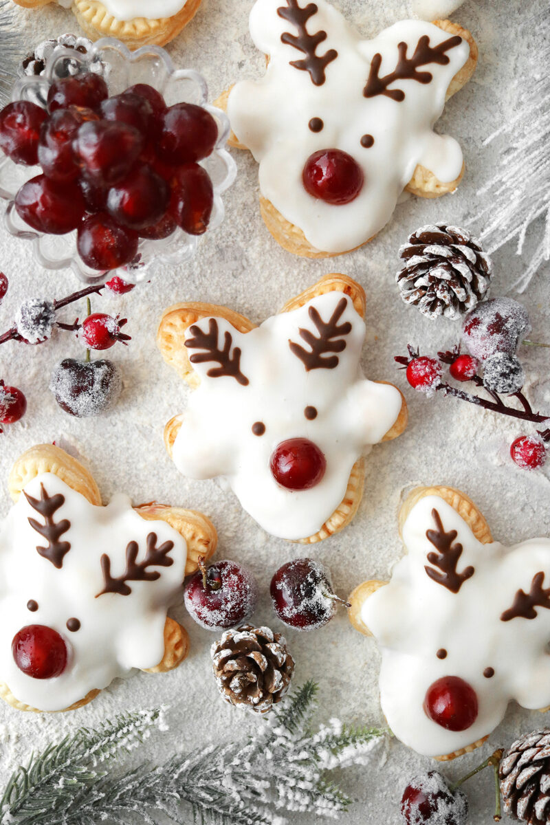 Cherry Bakewell Reindeer Hand Pies