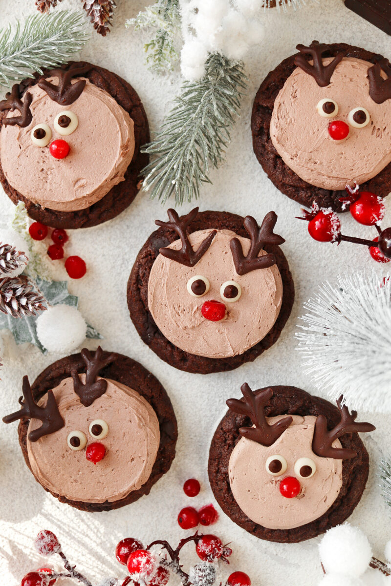 Vegan Reindeer Christmas Cookies