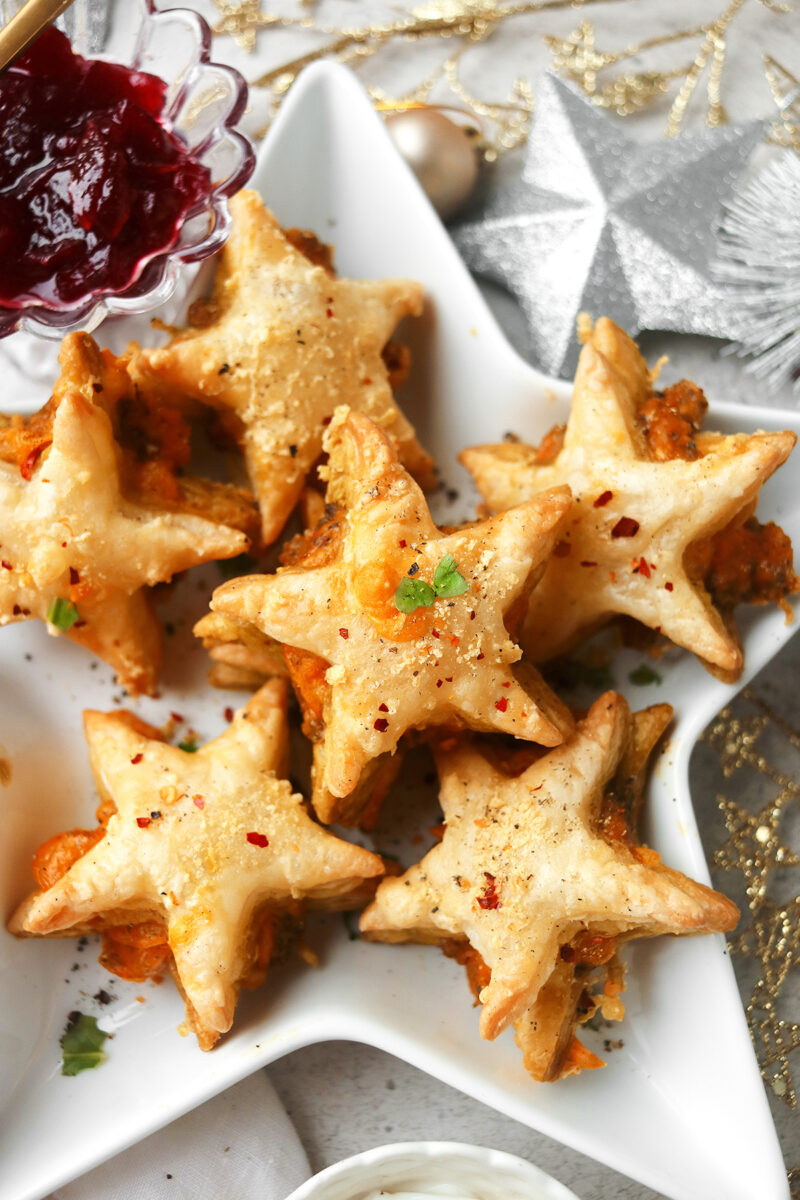 Vegan Puff Pastry Cheese Stars