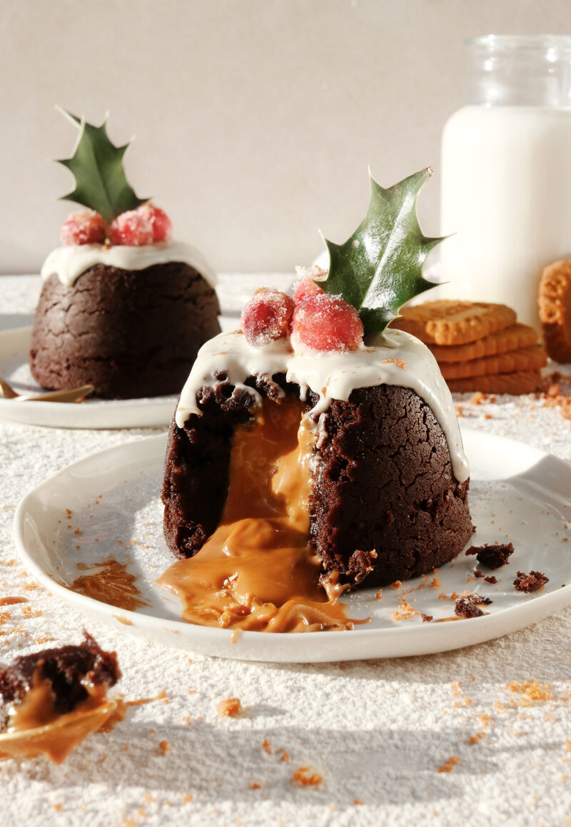 Vegan Biscoff Lava Cakes