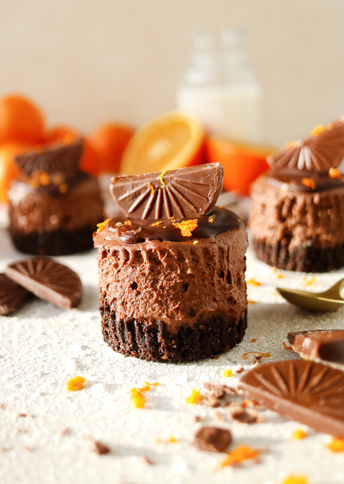 Mini Chocolate Orange Cheesecakes The Little Blog Of Vegan
