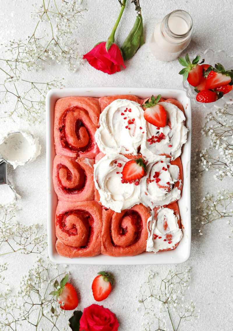 Vegan Pink Cinnamon Rolls