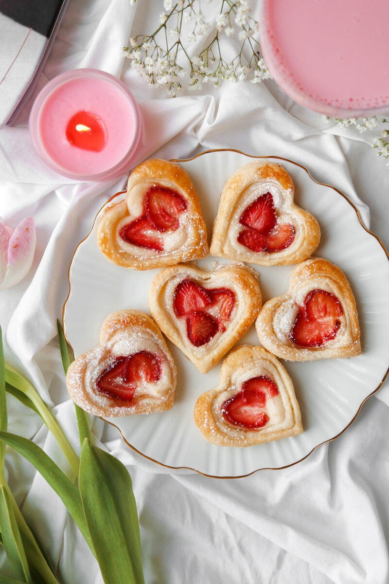 Vegan Strawberry Cream Danish