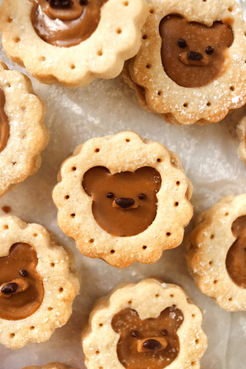 Vegan Biscoff Linzer Cookies
