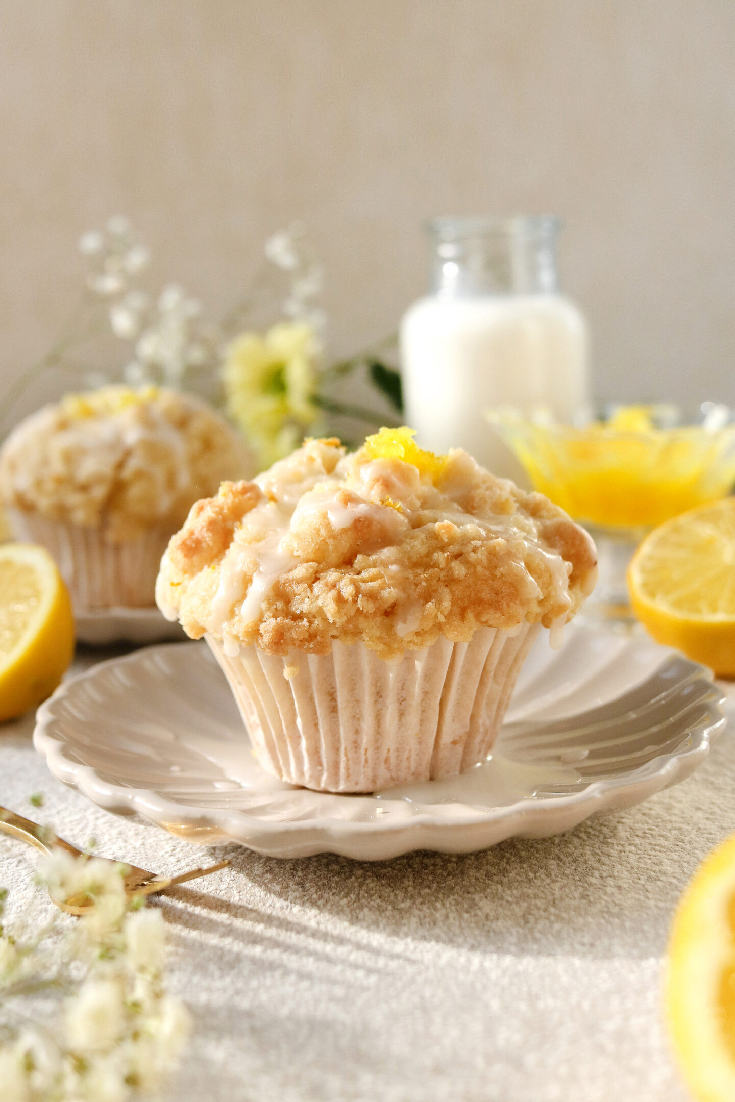 Vegan Lemon Drizzle Muffins