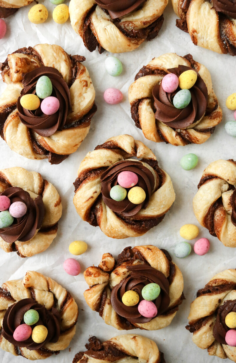 Vegan Puff Pastry Easter Nests