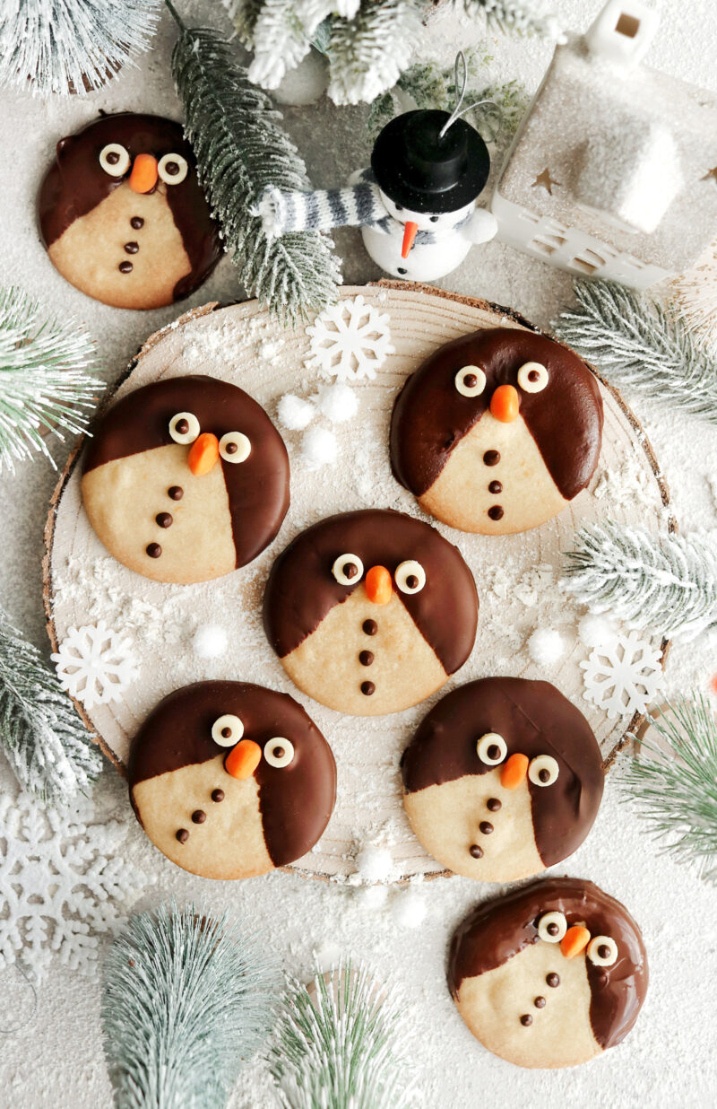 Vegan Penguin Shortbread Cookies