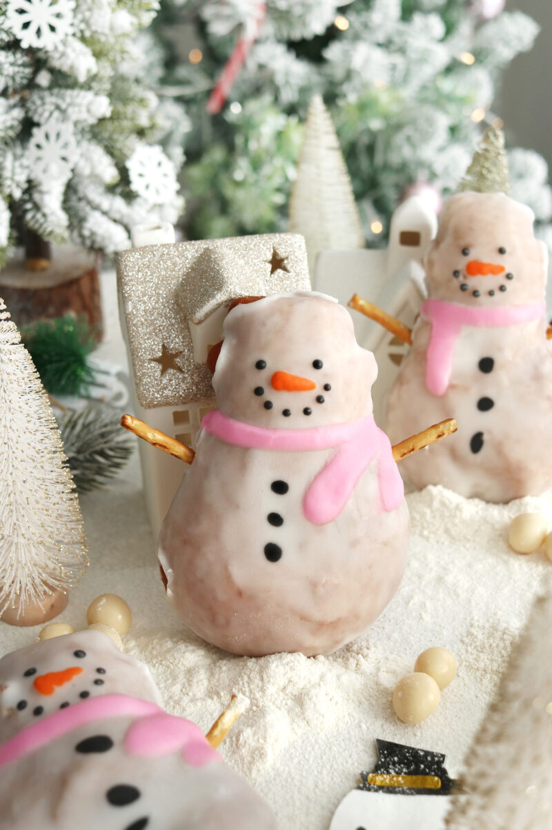 Vegan Snowman Doughnuts