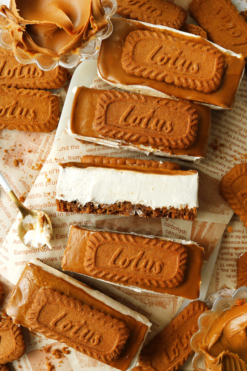 No-Bake Biscoff Cheesecake Bars