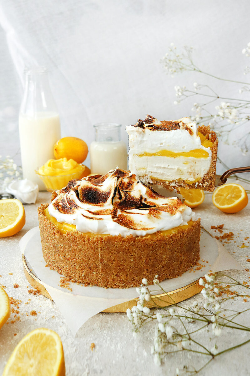 Vegan Lemon Meringue Cheesecake
