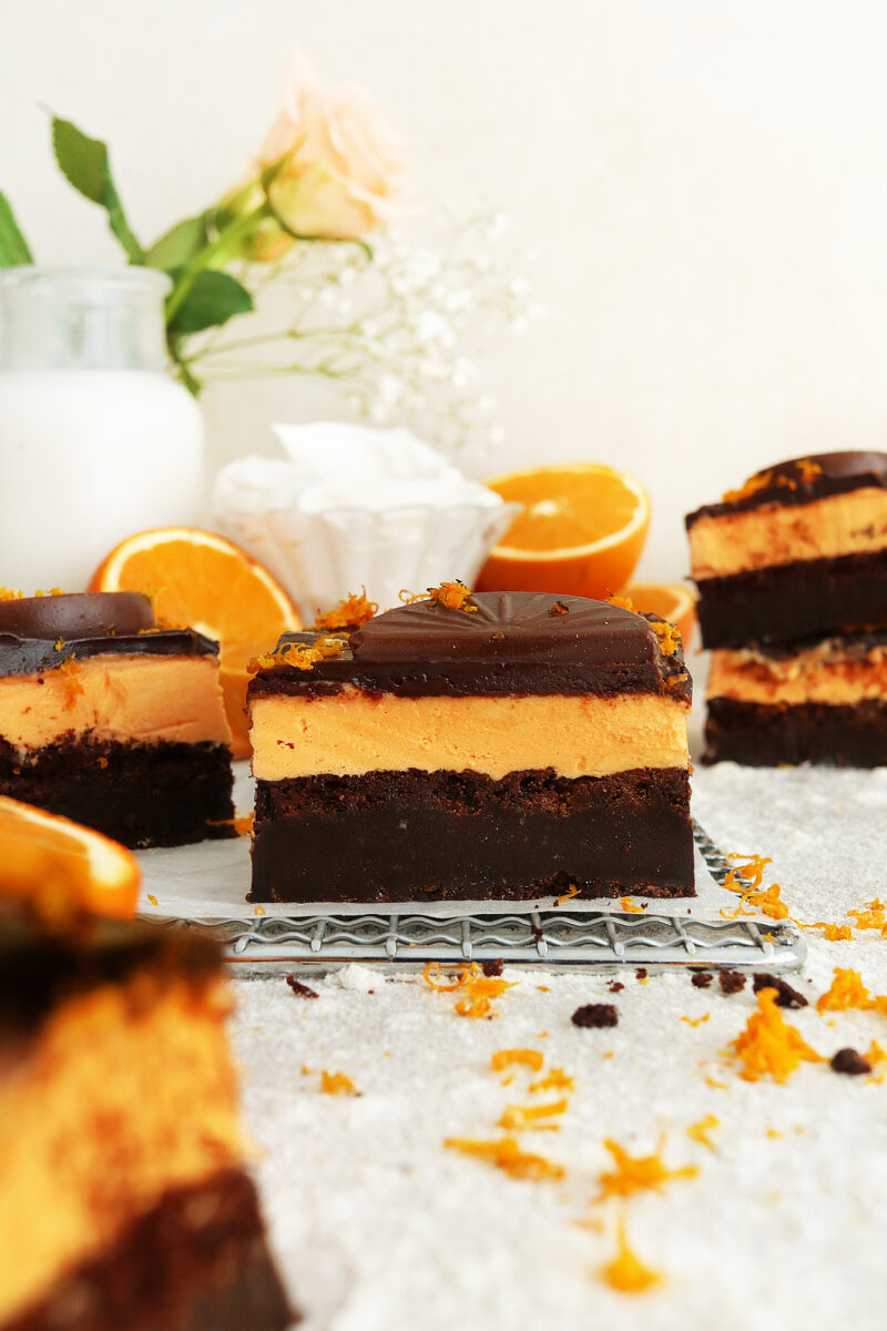 Vegan Orange Cream Brownies