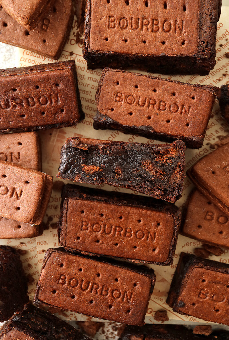 Vegan Bourbon Brick Brownies