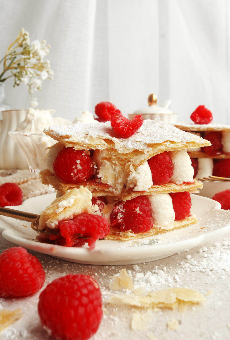 Vegan Raspberry Mille-Feuille