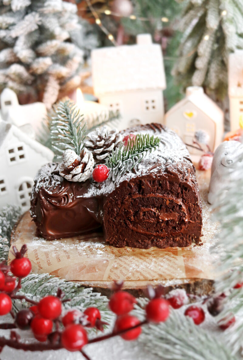 No-Bake Chocolate Yule Log