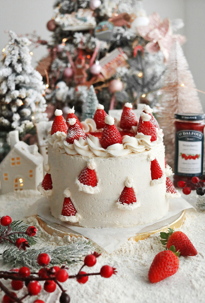 Vegan Santa Hat Cake