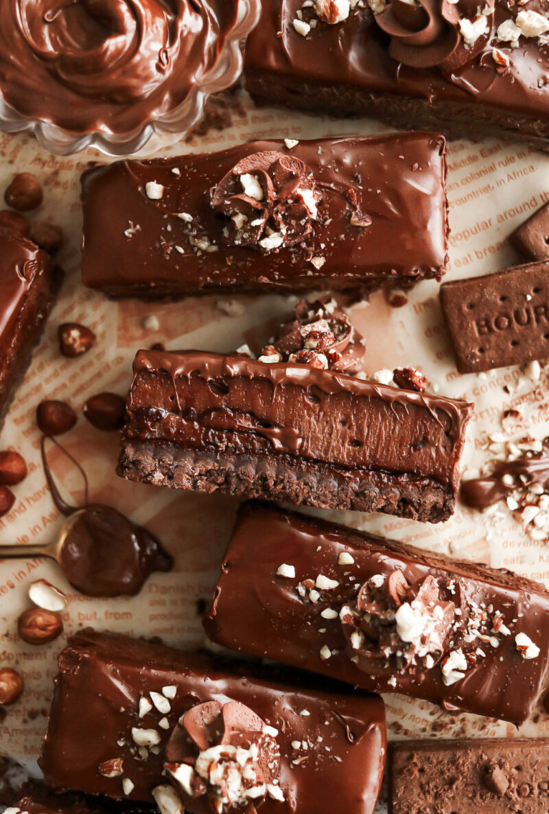 No-Bake Chocolate 'Nutella' Cheesecake Bars