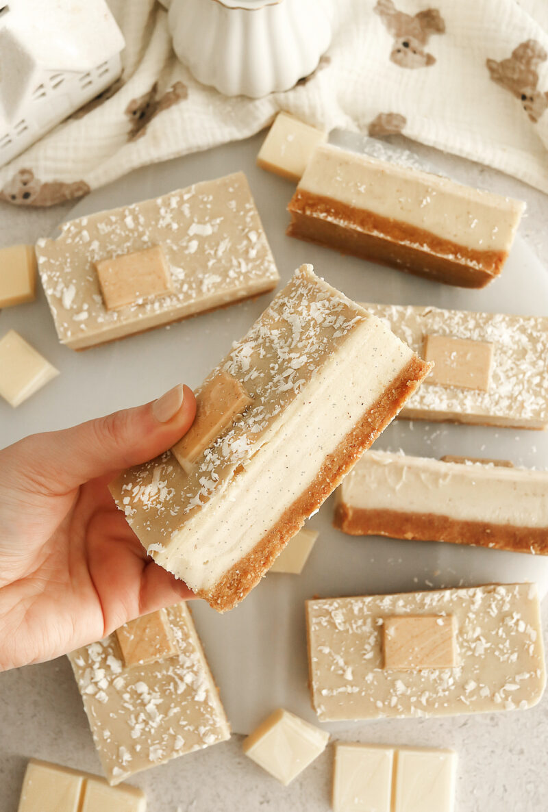 No-Bake White Chocolate Cheesecake Bars