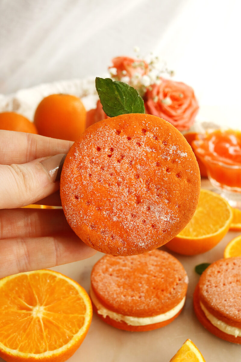 Vegan Orange Sandwich Cookies