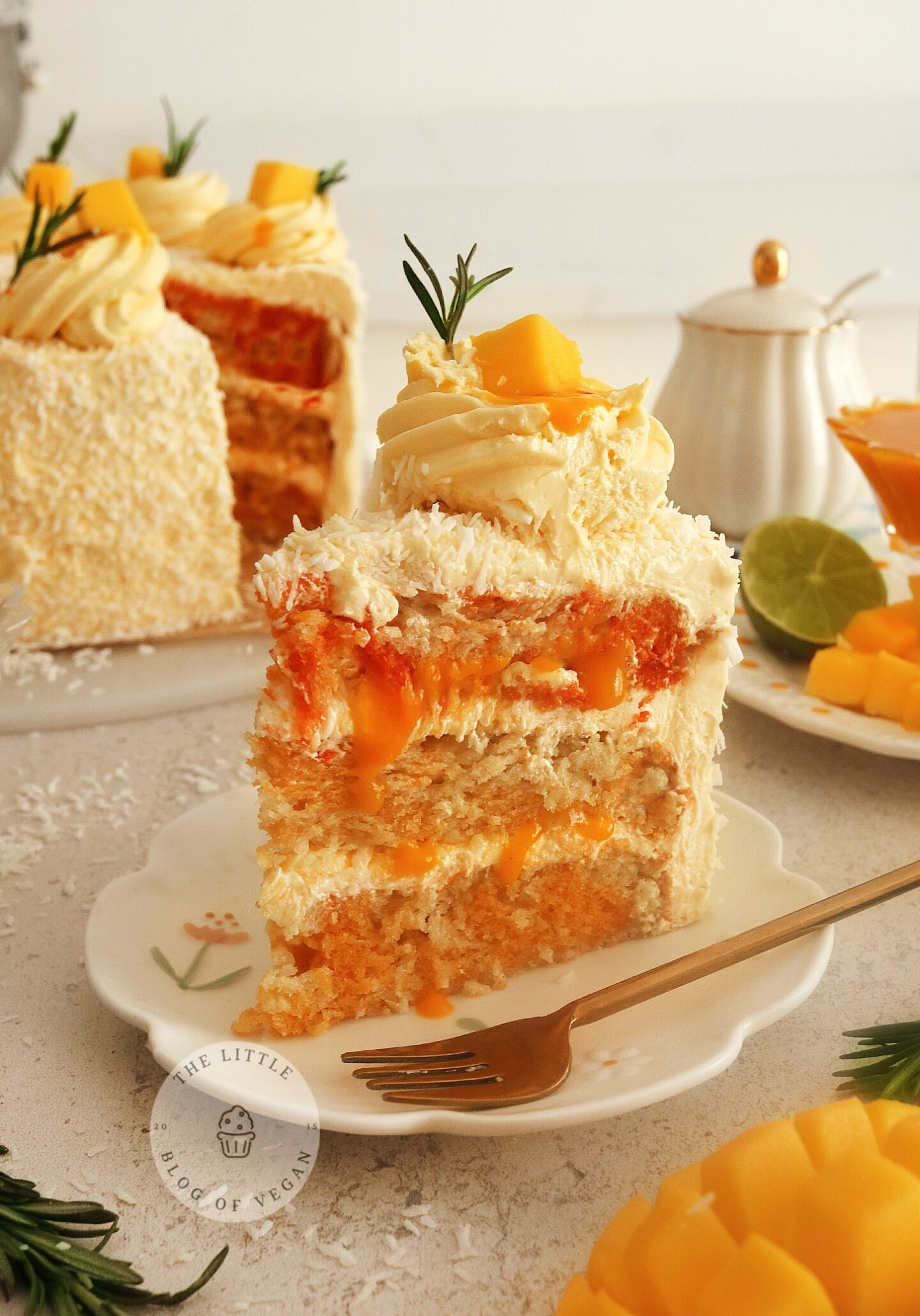 Vegan Mango Coconut Cake - The Little Blog Of Vegan