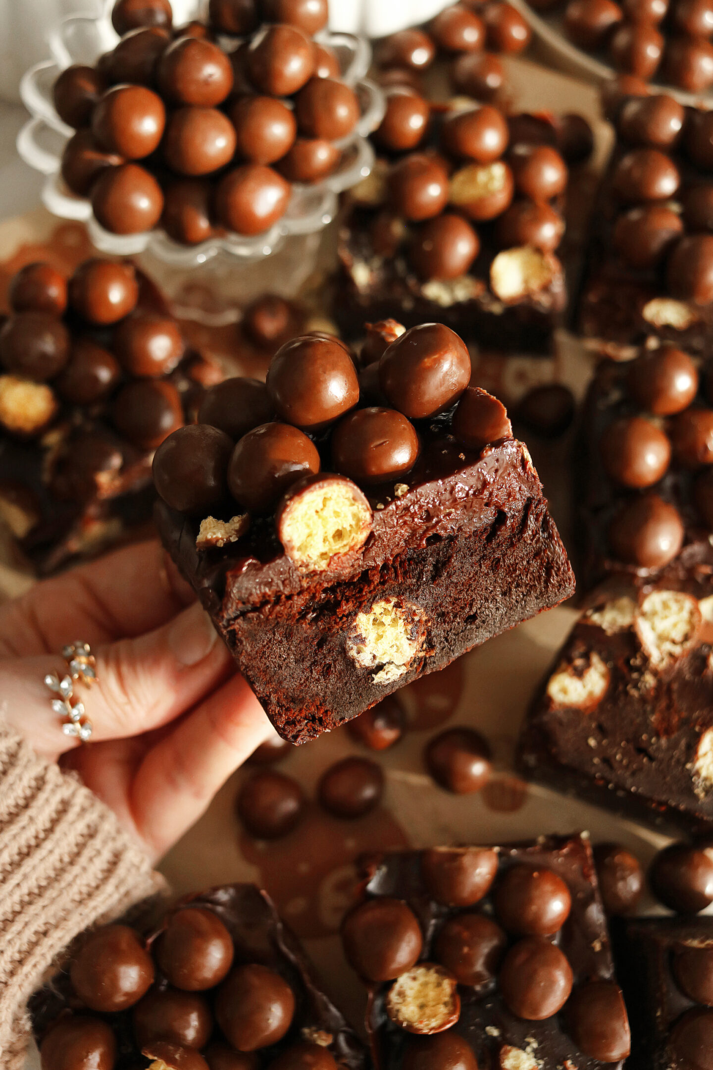 Vegan Malteser Brownies