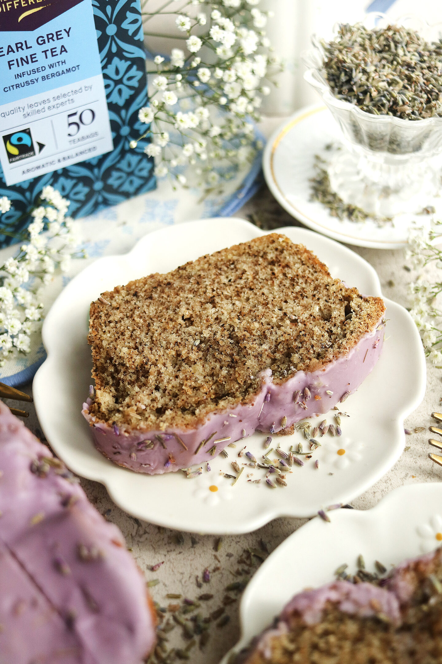 Vegan Earl Grey Lavender Loaf Cake - The Little Blog Of Vegan