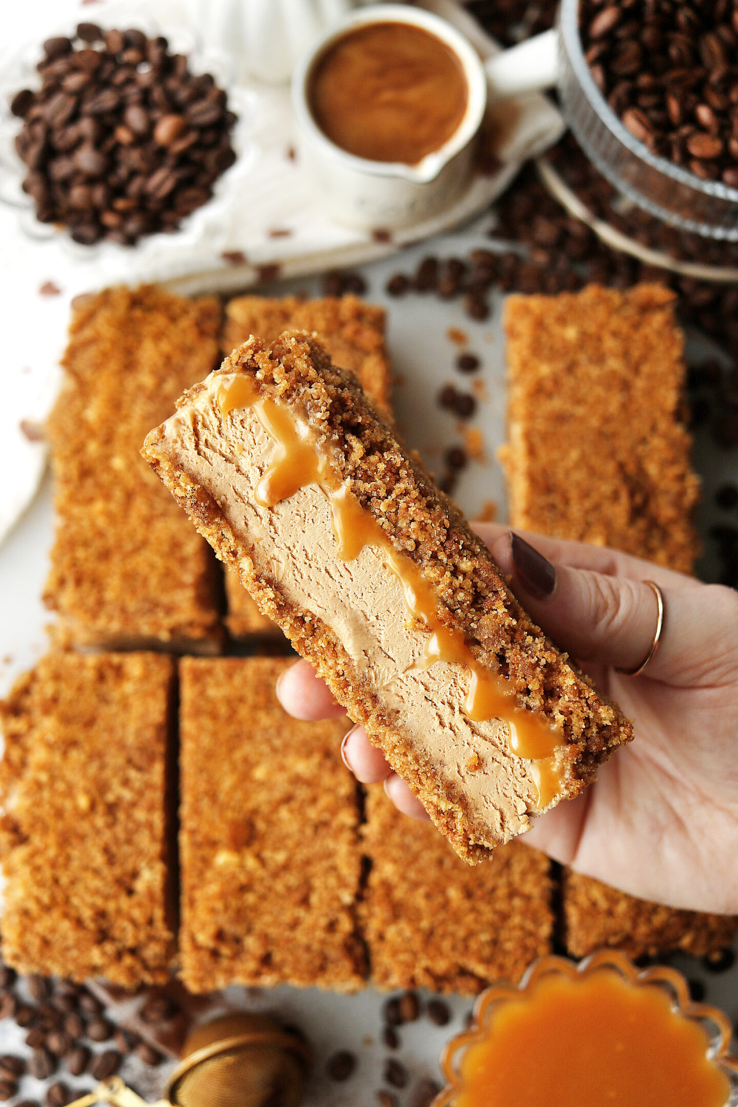 Vegan Caramel Latte Ice-Cream Sandwiches