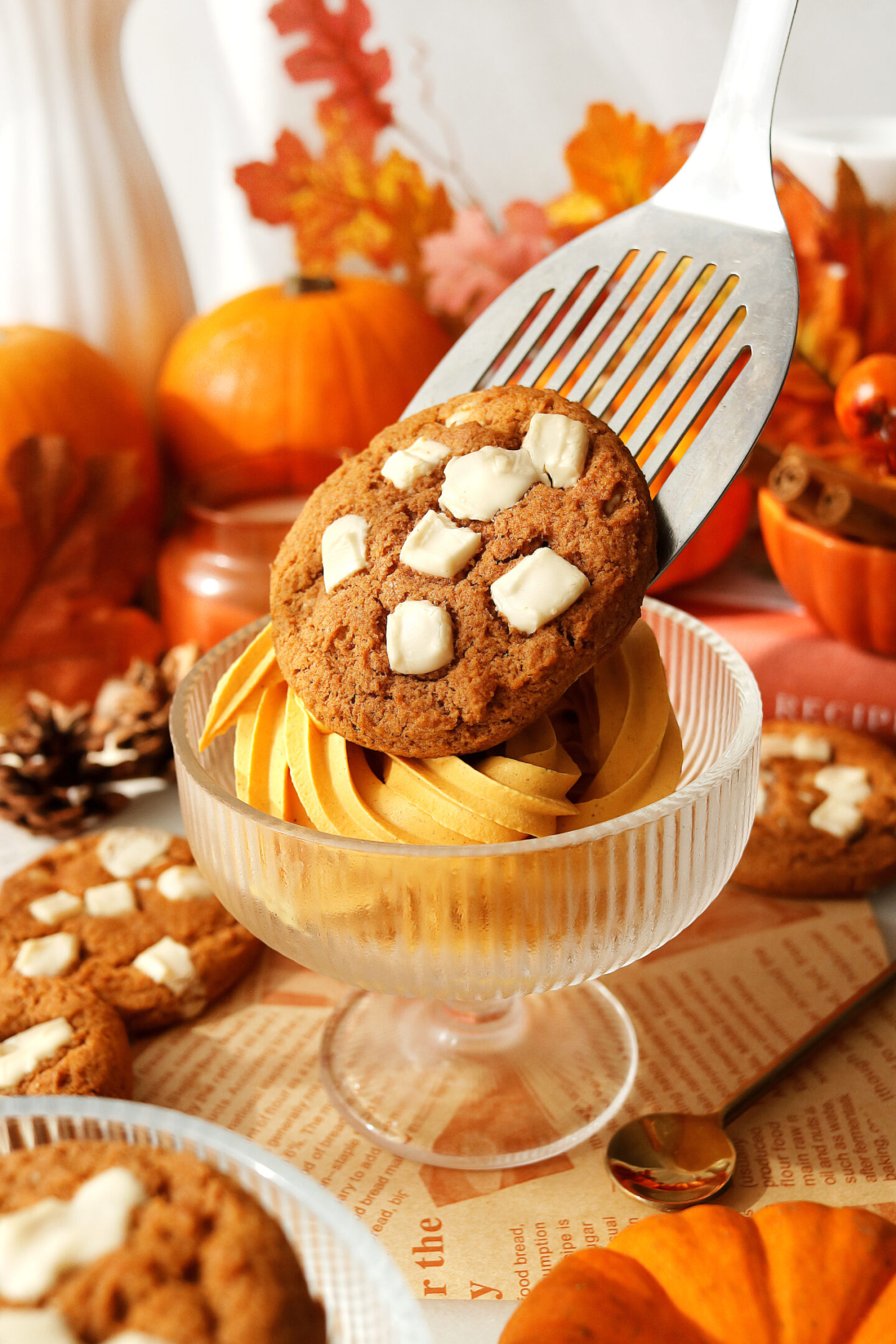 Vegan Pumpkin Spice Cookie Ice-cream